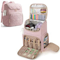 Insulated Hairstylist Travel Bag Backpack with Detachable Dividers and Multiple Pockets, Quilted Hair Tool Travel Bag with Multiple Pockets for Hairstylist and Barber, Pink