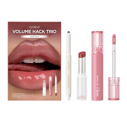 rom&nd Volume Hack Trio | 3 Step Plumping Lip Kit Sweet Fig Set