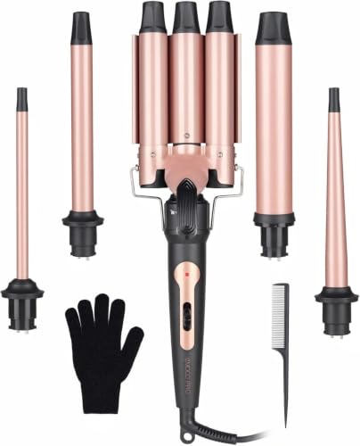 Emocci Pro 5-in-1 Curling Iron Set with Interchangeable Barrels