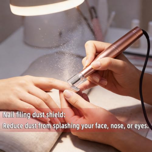 Electric Nail Drill Kit with Bits & Dust Shield - Professional Manicure Pedicure