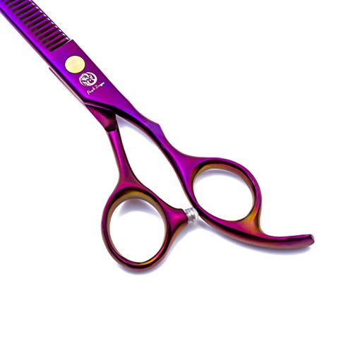 Purple Dragon 6.0" Hair Cutting Scissors Set with Razor