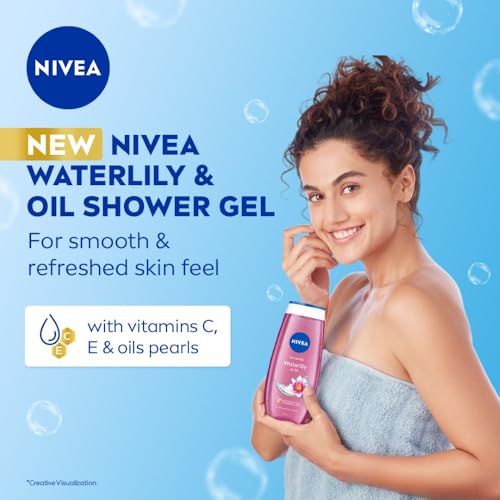 NIVEA Water Lily Oil Shower Gel, 250 ML - Silky Soft Foam