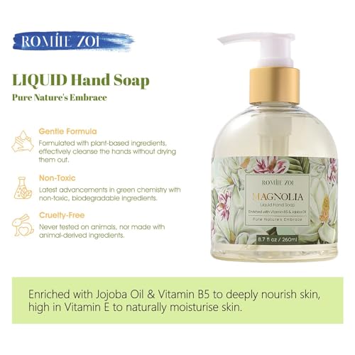 ROMIIE ZOI Liquid Hand Soap with Gift Box - Magnolia - 260ml/ 8.7 fl.oz