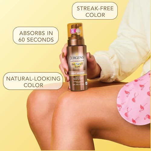 Jergens Natural Glow Self Tanner Mousse, Light Bronze, 6 fl oz