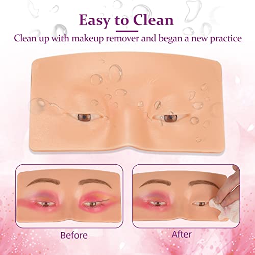 JimKing 3D Silicone Makeup Practice Face for Eyelash Extensions
