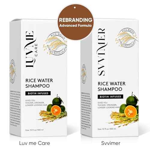 Rice Water Hair Thickening Shampoo with Biotin - Strengthening and Volumizing Shampoo for Thinning Hair, All Hair Types, Men and Women 10 Fl Oz