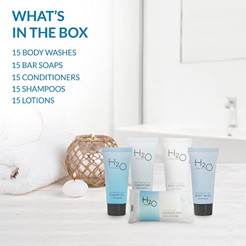 H2O Therapy 75-Piece Hotel Toiletries Set with Shampoo Conditioner Lotion