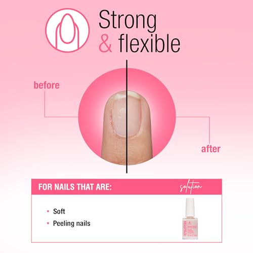 Nail Tek Formula 3 Ridge Filler Base Coat & Nail Strengthener, 0.5 fl oz
