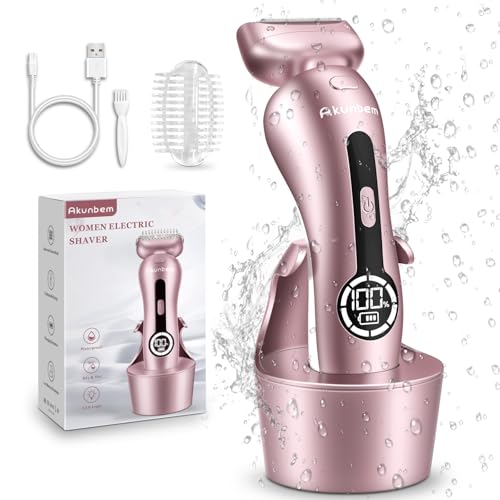 Women’s Electric Shaver for Legs Bikini Trimmer Waterproof Painless Cordless Pink - Rechargeable
