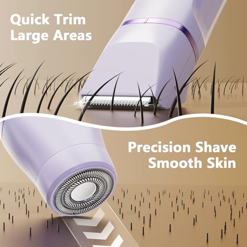Electric Bikini Trimmer for Women - Waterproof Hair Removal Shaver