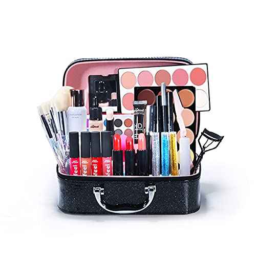 FantasyDay All-in-one Holiday Make up Gift Set | Makeup Kit for Women Full Kit Essential Starter Bundle Include Eyeshadow Palette Lipstick Blush Foundation Concealer Face Powder Mascara Lipgloss Brush