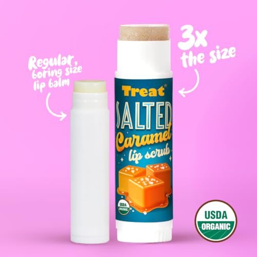 TREAT? Jumbo Lip Scrub - Salted Caramel, Organic & Cruelty Free (.50 OZ)