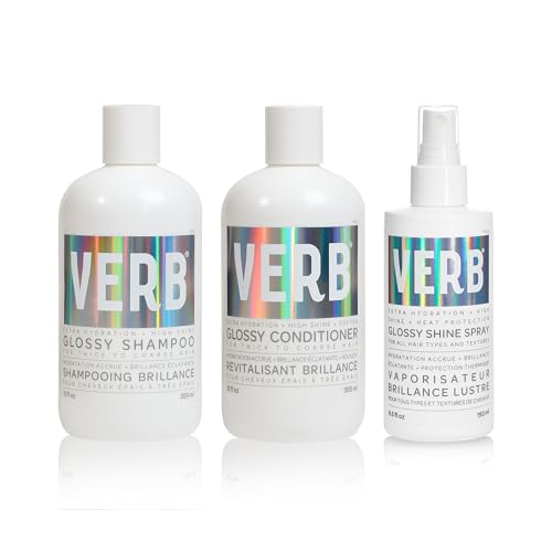 VERB Glossy Shampoo ? Cleanses + Adds High Shine for Thick to Coarse Hair ? Vegan, No Parabens or Harmful Sulfates