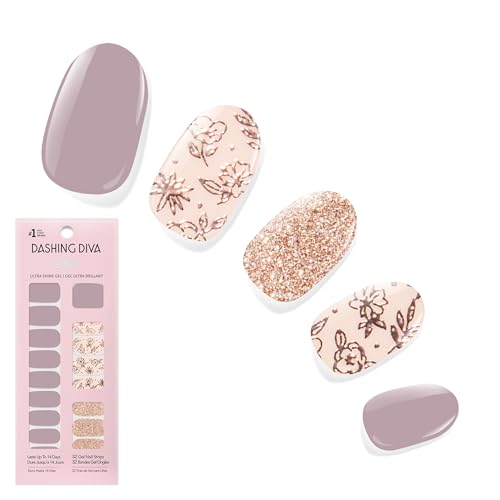 Dashing Diva Gloss Gel Nail Strips Set - Lavender Dreams (32 Wraps)