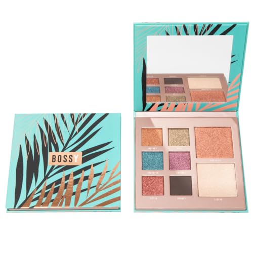 Bossy Cosmetics Beauty Meets Drive Blush, Highlighter and Eyeshadow Palette Kit, Vegan, Fits Easily in Makeup Bag, Beauty Gift Set for Women, Highly Pigmented, Cruelty Free (BEAUTY MEETS DRIVE)