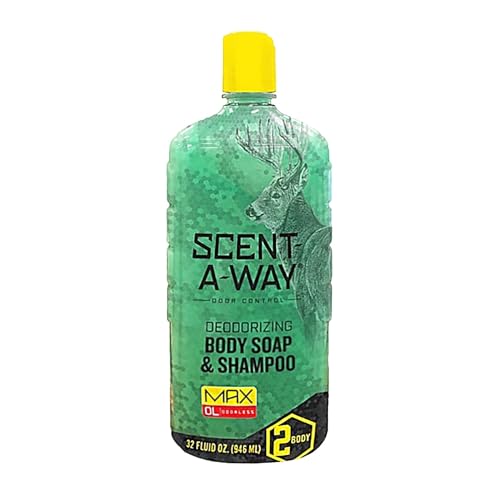 Hunters Specialties Scent-A-Way MAX 32oz Liquid Body Soap & Shampoo, Green, 32 oz