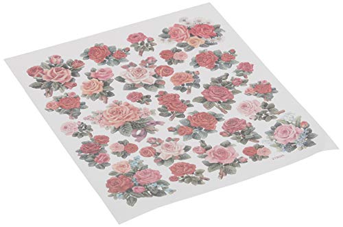 Tattoo King Classic Roses Multicolored Sticker Sheet 6.75x5.75"