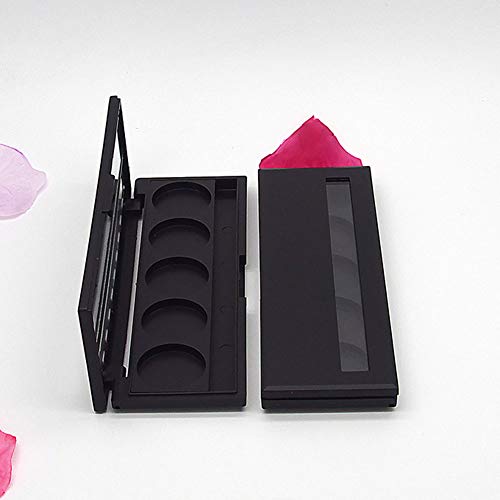 2-Piece 5 Grid Empty Eyeshadow Palette with Mirror | DIY Makeup
