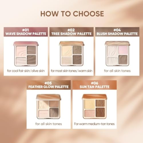 JUDYDOLL Highlight & Contour Palette - 4-Color Matte Face Makeup