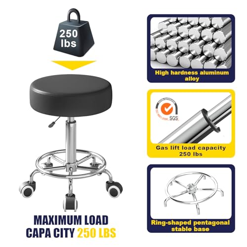 YEEZEE Rolling Stool with Wheels & Ultra Soft Cushion - Variation 1