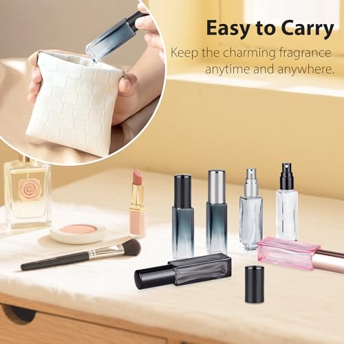 ZIZEMOJA Refillable Perfume Atomizer Set - 3 Pack 10ml Leak-Proof Bottles