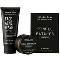 Shield Men's Acne System - Face Wash, Moisturizer & Patches