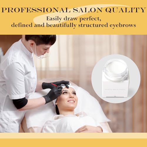 White Brow Contour Paste, Eyebrow Mapping Paste for Eyebrows Design, Draw or Sketch The Shape, Eyebrow Tinting Tool for Micropigmentation