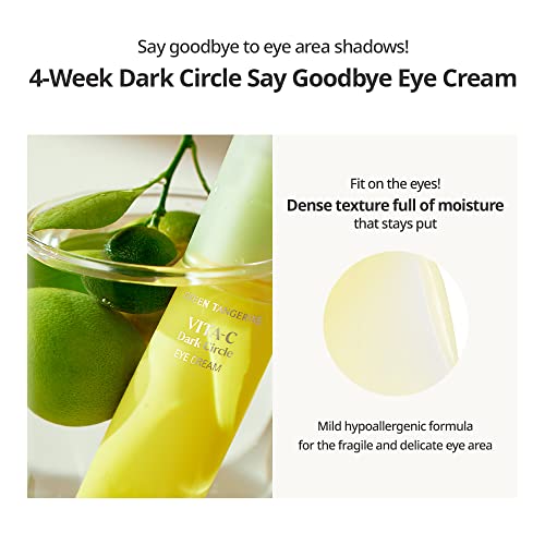 GOODAL Green Tangerine Vitamin C Eye Cream - Dark Circle Relief, Elasticity Treatment, Gentle Anti-Aging & Anti-Wrinkle Care (1.01oz)