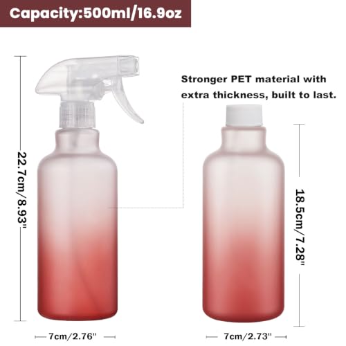 16.9oz Spray Bottles 2 Pack, 360° Any-Angle Sprayer
