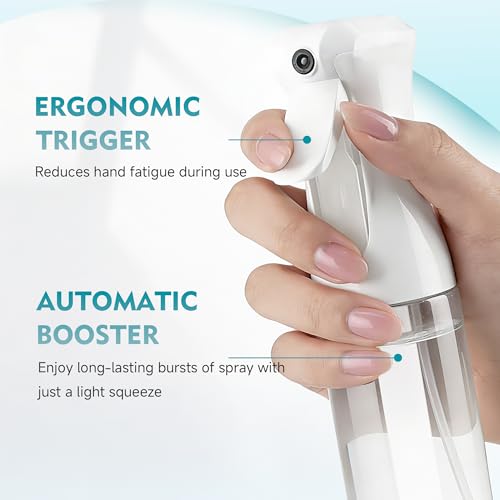 Continuous Spray Bottle for Hair 6.8oz | Ultra Fine Mist