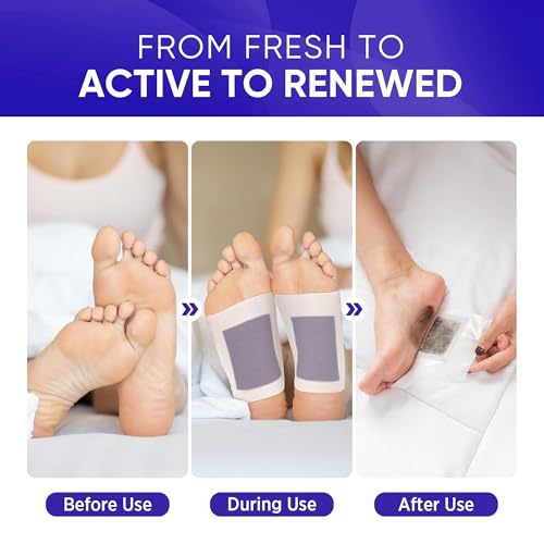 AOSORW Natural Bamboo Vinegar Herbal Foot Pads - Lavender & Ginger, 30 Pack