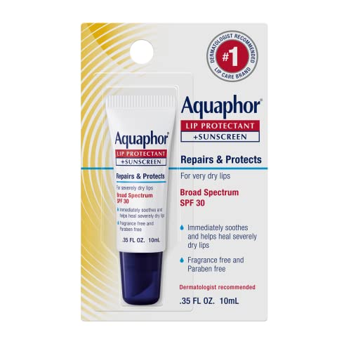 Aquaphor Lip Repair SPF 30 Lip Balm Tube - 0.35 Fl Oz, Sensitive & Moisturizing