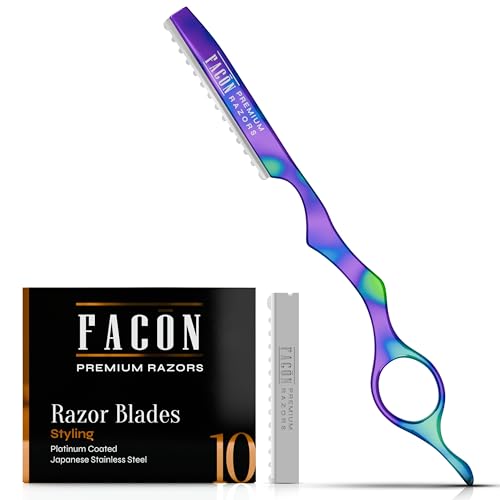 Professional Hair Cutting Razor Kit - Stainless Steel with 11 Blades