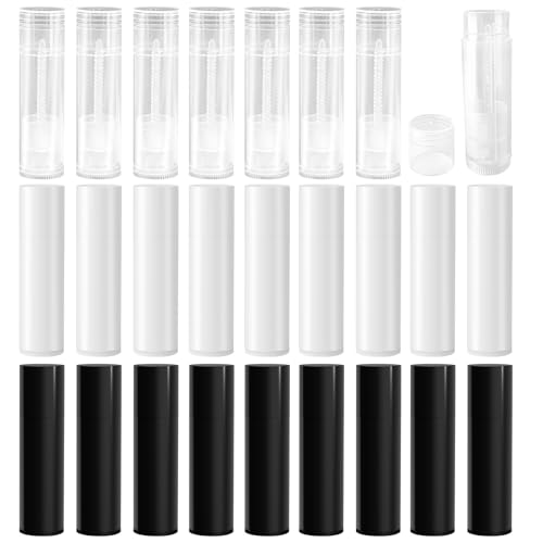 Empty Lip Balm Tubes for DIY Lipstick with Leak-proof Caps, 100-Pack Lip Balm Containers BPA Free, White