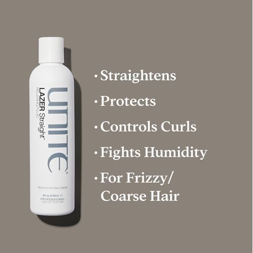 UNITE Hair ? LAZER Straight Relaxing Fluid ? Anti-Humidity Styling Fluid to Smooth, Straighten & Control Frizz ? Thermal Protection ? 8 Fl Oz