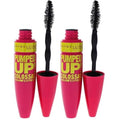 Maybelline Volum' Express Pumped Up Colossal Mascara, Washable Formula Infused with Collagen for Up To 16x Lash Volume, Glam Black, 1 Count (Pack of 2)