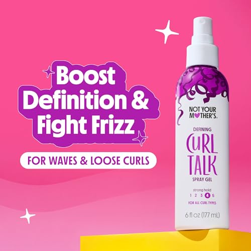 Not Your Mother's Curl Talk Defining Spray Gel and Defining Cream (2-Pack) - Formulated with Rice Curl Complex - For All Curly Hair Types