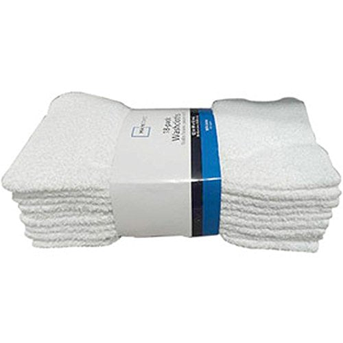 100% Cotton Washcloth Pack - 18 Count