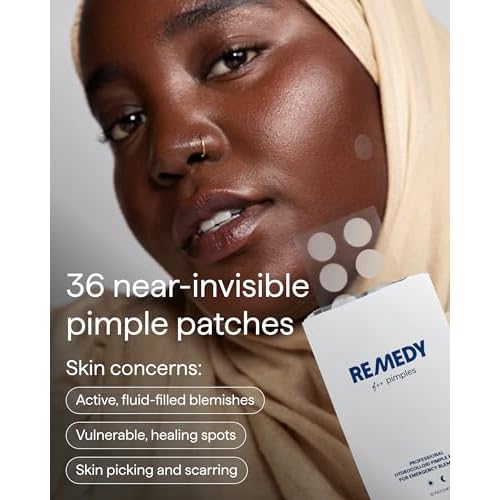 Remedy for Pimples | 36 Hydrocolloid Pimple Patches for Blemishes, Zits, Spot Concealing | Near-Invisible Medical-grade Blemish Patches | By Dermatologist Dr. Shah