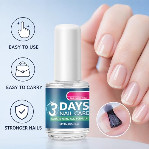 Keratin Amino Acid Nail Care for Dry, Weak Nails - 3 Days Treatment
