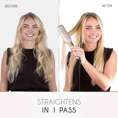 ELLA BELLA Titanium Flat Iron Hair Straightener with Infrared Technology