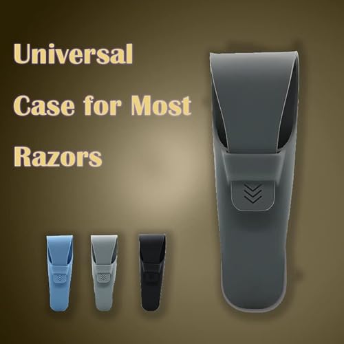 3Pack Silicone Razor Case, JCSMARTEC Rubber Safety Travel Shaver Cover Bag Protector, Portable Waterproof Razor Carrying Case (3-PACK)