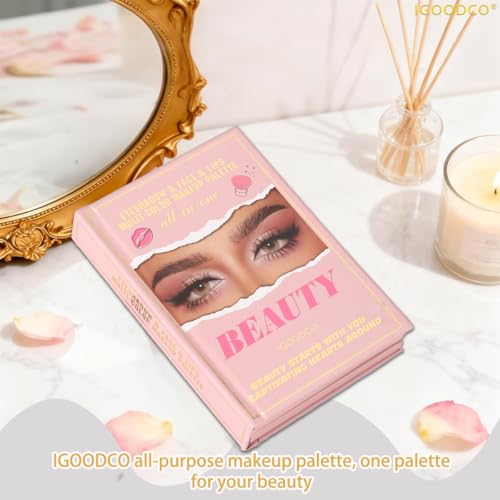 55-Color Eye Shadow Palette with Blush & Highlight - Makeup Kit