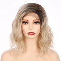 Onedor Blonde Wavy Bob Synthetic Wig - 12" Lace Front