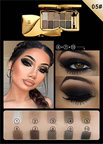 10 Color Glitter Eyeshadow Palette - Shimmer & Matte