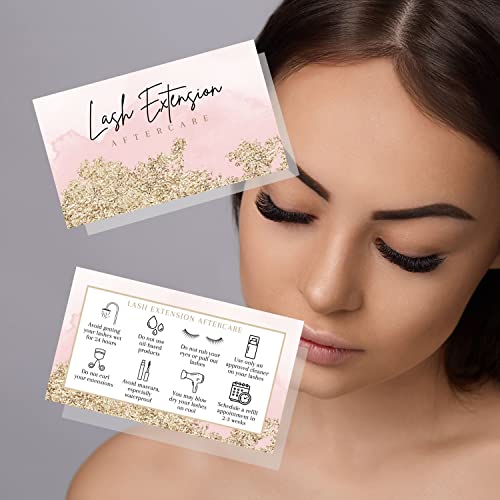 Lash Extension Aftercare Cards 50 Pack | Business Card Size
