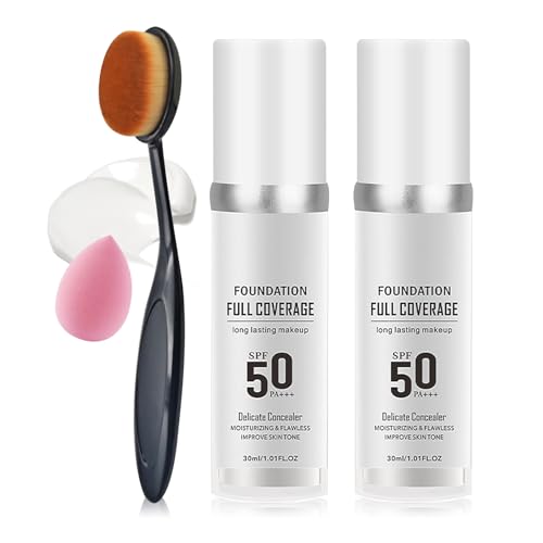 Color Changing Foundation Liquid Makeup Set with Brush & Sponge