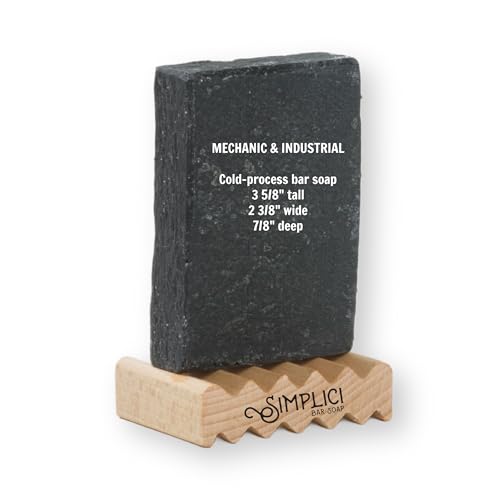 Simplici Mechanical & Industrial Natural Soap (exfoliating + pure essential oils) 6 Bar Value Bag. Palm Free.