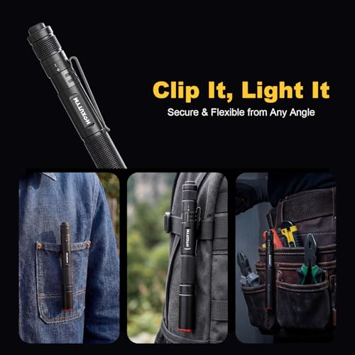 Hoxutym Rechargeable Pen Light - 800 Lumen USB-C Flashlight