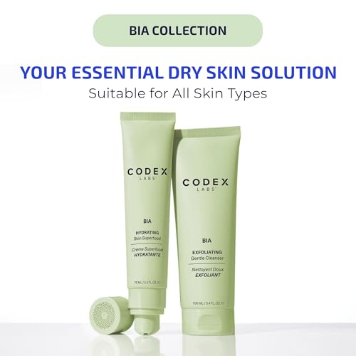 Codex Labs Bia Exfoliating Face Wash 2.0 - Gentle Facial Cleanser for Women, Dry & Sensitive Skin - Vegan Face Cleanser with Jojoba & Milk Thistle, All Skin Types, Cruelty-Free Skincare (3.4oz)